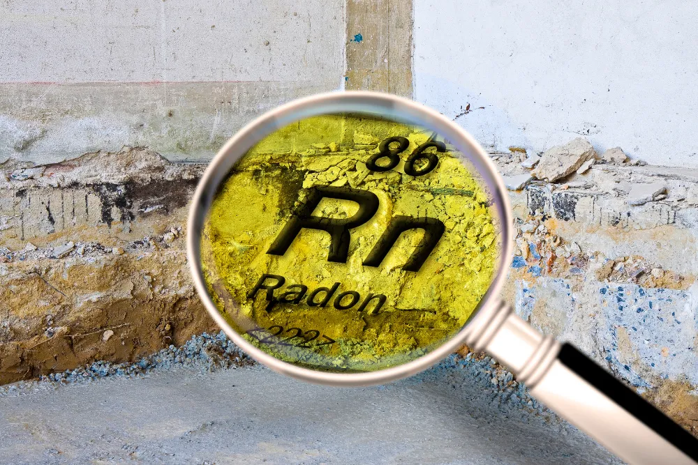 radon gas and its health hazards illustration